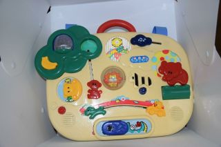 Vintage Crib Activity Center Baby Toy Busy Box