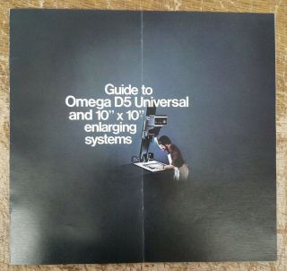 Vintage Omega D5 Universal Enlarging System Product Brochure Spec Sheet
