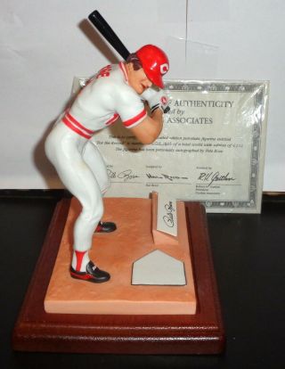 Gartlan Pete Rose Hand Signed Autographed Porcelain Statue Artist Proof With