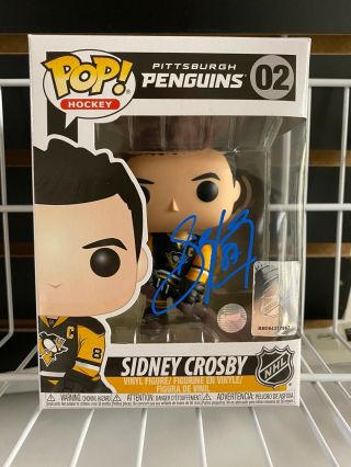 Sidney Crosby Signed Pittsburgh Penguins Funko Pop 02 W Frameworth Hologram Nhl