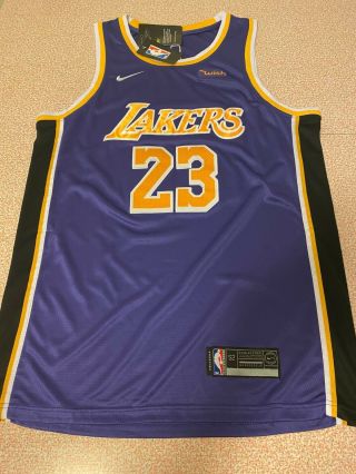 Signed La Los Angeles Lakers Lebron James Nba Nike Jersey Autographed W/
