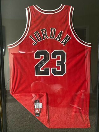 Michael Jordan Uda Signed Red Bulls 1997 - 98 Nike 50,  4 Jersey Lastdance