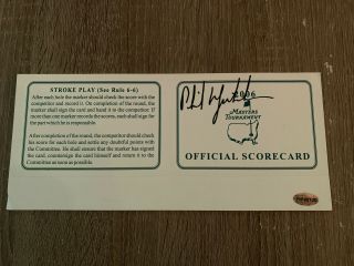 Phil Mickelson Signed Autographed 2006 Golf Masters Winner Scorecard Pga W/coa