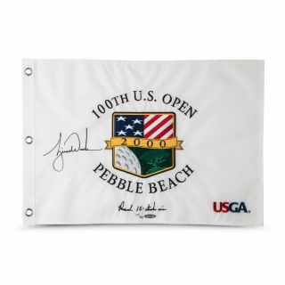 Tiger Woods Signed Autographed 2000 U.  S.  Open Pebble Beach Embroidered /500 Uda