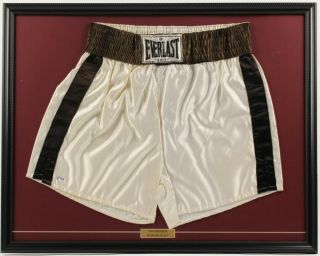Muhammad Ali Signed Authentic Vintage Everlast Boxing Shorts With Jsa Loa