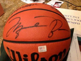 Jordan Bird Magic Oscar Russell Signed Basketball Upper Deck Uda Authenticated