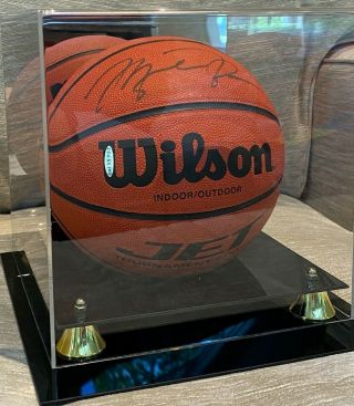 Michael Jordan Autographed Signed Basketball Upper Deck Authenticated Uda & Case