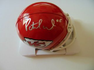" Kansas City Chiefs " Patrick Mahomes Signed Mini Helmet Paas