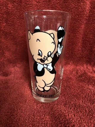 Porky Pig Looney Tunes Vintage Pepsi Collector Series Glass Warner Bros.  1973