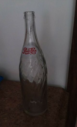Vintage Pepsi Cola 26 Fl Oz Bottle Approx.  12 " Tall