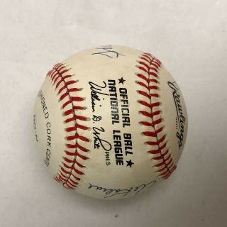 3000 Hit Club HAND SIGNED Autographed Baseball with 7 Signatures 3