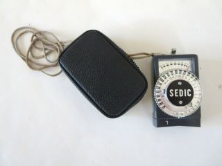 Vintage Sedic Camera Light Meter In Case Made In Japan