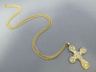 Vintage Mma Metropolitan Museum Of Art 12k Gf Cross Pendant Necklace