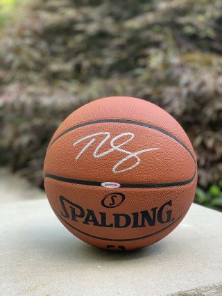 Autographed/signed Ben Simmons 76ers Spalding Basketball Upper Deck Uda Auto