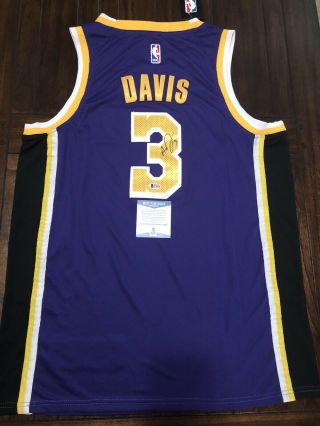 Los Angeles Lakers Anthony Davis Signed Jersey Beckett Bas Lakers Ad Nba