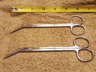 Vintage Angled Wire Cutter Medical Dental Scissors 6 " Long Hobby Tools