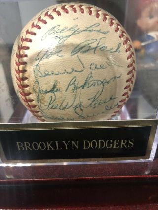 1952 National Championship Brooklyn Dodgers Jackie Robinson Autographed Baseball