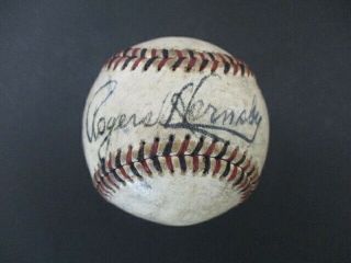 Rogers Hornsby Single Signed 1920 