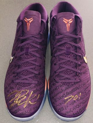 Devin Booker Autographed Nike Kobe Bryant Ad Pe Signed Basketball Shoes Jsa