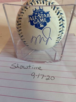 Mike Trout Signed 2012 All Star Game Baseball 1st Asg Rookie Pristine White