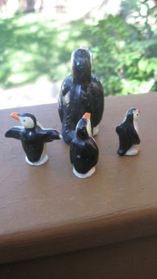 Vintage Set Japan Art Deco Lusterware Luster Miniature Penguin Bird Figurines 3