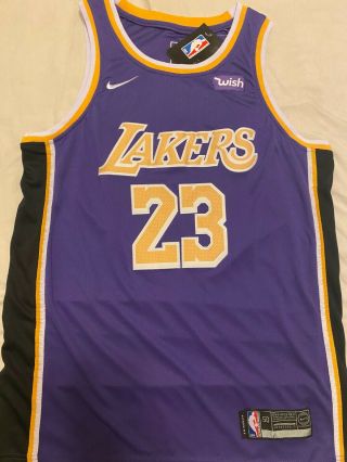 Lebron James Autographed Purple Los Angeles Lakers Jersey Nwt Signed W