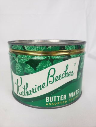 Vintage Katharine Beecher Butter Mints Candy Tin 12oz.  Manchester Pennsylvania
