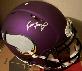 Brett Favre Signed Minnesota Vikings Full Size Authentic Speed Helmet Favre