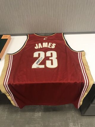 Lebron James Autographed Upper Deck Authenticated 2003 Rookie Season Away Jersey
