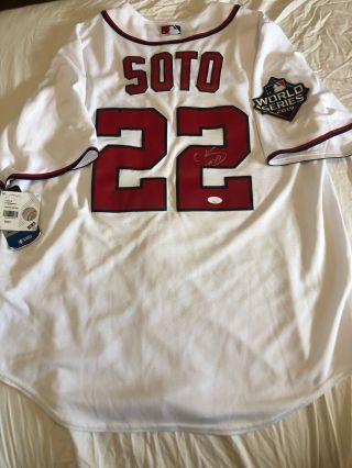 Juan Soto Washington Nationals Autographed World Series Authentic Jersey Jsa