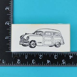 Vintage Woody Car Wood Mounted Rubber Stamp Unbranded