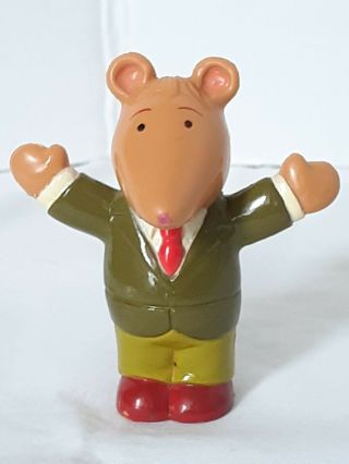 Vtg Pbs Marc Brown Pvc Arthur Toy Figure 2.  5 " Nigel Ratburn - Emil Rat 1997