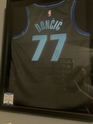 Luka Doncic Signed Auto Authentic Nike Swingman City Edition Jersey Read