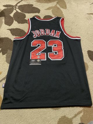 Michael Jordan Signed Autographed Black Chicago Bulls Jersey With