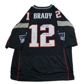 Tom Brady Signed England Patriots Nike® Jersey Autographed Sb Mvp Inscribed