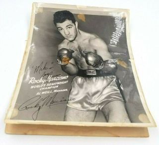 Rocky Marciano Boxing Champion Signed Autographed 8x10 Promo Photo Plus Jsa