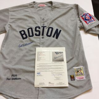 Ted Williams Signed 1939 Boston Red Sox Rookie Jersey With Jsa