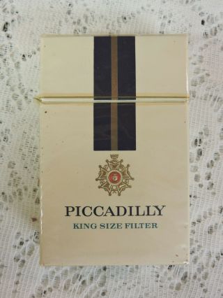 Vintage Piccadilly King Size Filter Cigarette Pack Empty Display Only Hard Box