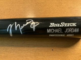Michael Jordan Autographed Rawlings Pro Model Engraved Bat 2