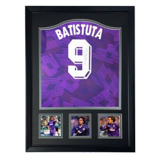 98 - 99 Acf Fiorentina Gabriel Batistuta Hand Signed Autograph Jersey Sasigned