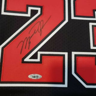 Michael Jordan Signed Autographed Chicago Bulls Jersey Black W/ UDA 3