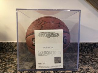Michael Jordan Signed / Autograph Basketball W/ & Display Case
