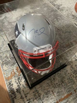 Tom Brady Autographed Patriots Authentic Helmet Signed TriStar COMES WITH CASE 2
