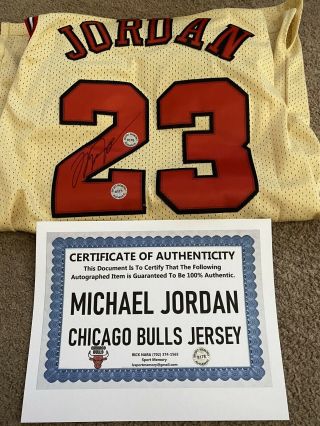 Michael Jordan Signed Chicago Bulls Red Custom Jersey