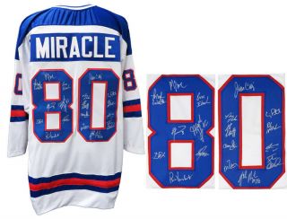 1980 Usa Olympics Hockey Team Signed Miracle On Ice Jersey (18 - Autos) - Ss