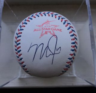 Mike Trout Signed 2017 All Star Game Baseball Mlb Authentication Holo Angels Mvp