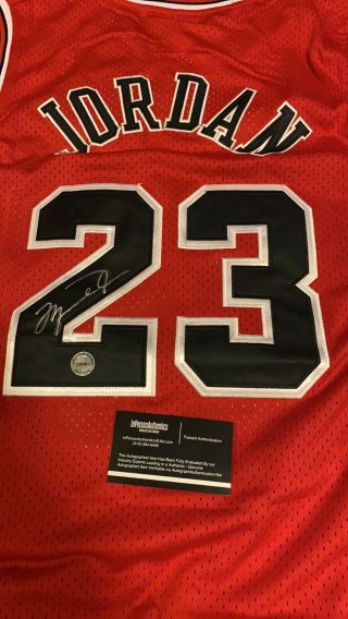 Michael Jordan Hand Signed Autographed Chicago Bulls Jersey With.
