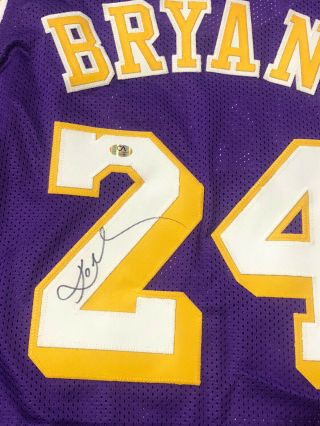 Kobe Bryant Signed Road Purple Los Angeles Lakers Jersey with 3