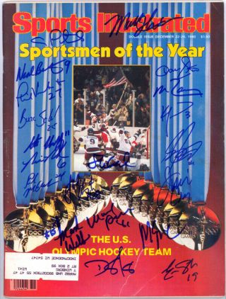 1980 Miracle On Ice Autographed Sports Illustrated 20 Sigs Team Usa Jsa Wp293148