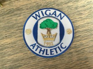 Vintage Wigan Athletic 1932 Football Club Fc Embroidered Patch Badge Sew Iron On